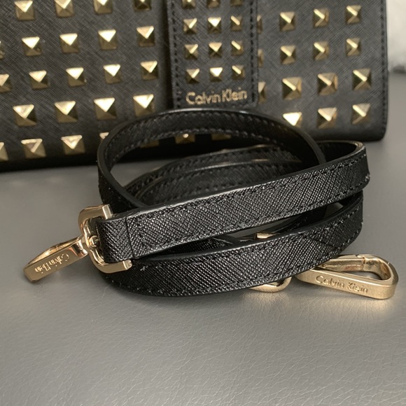 NWOT Calvin Klein Gold Studded Leather Tote - Picture 13 of 13